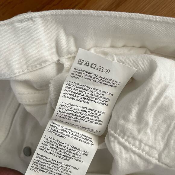 Club Monaco Mid Rise Skinny Jeans Womens 31x30 White Minimalist Coastal Classic - Picture 7 of 10